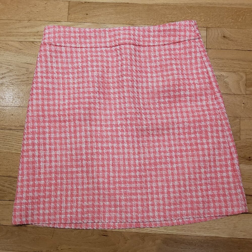 NWOT J. Crew tweed Pink Mini Skirt Size 6